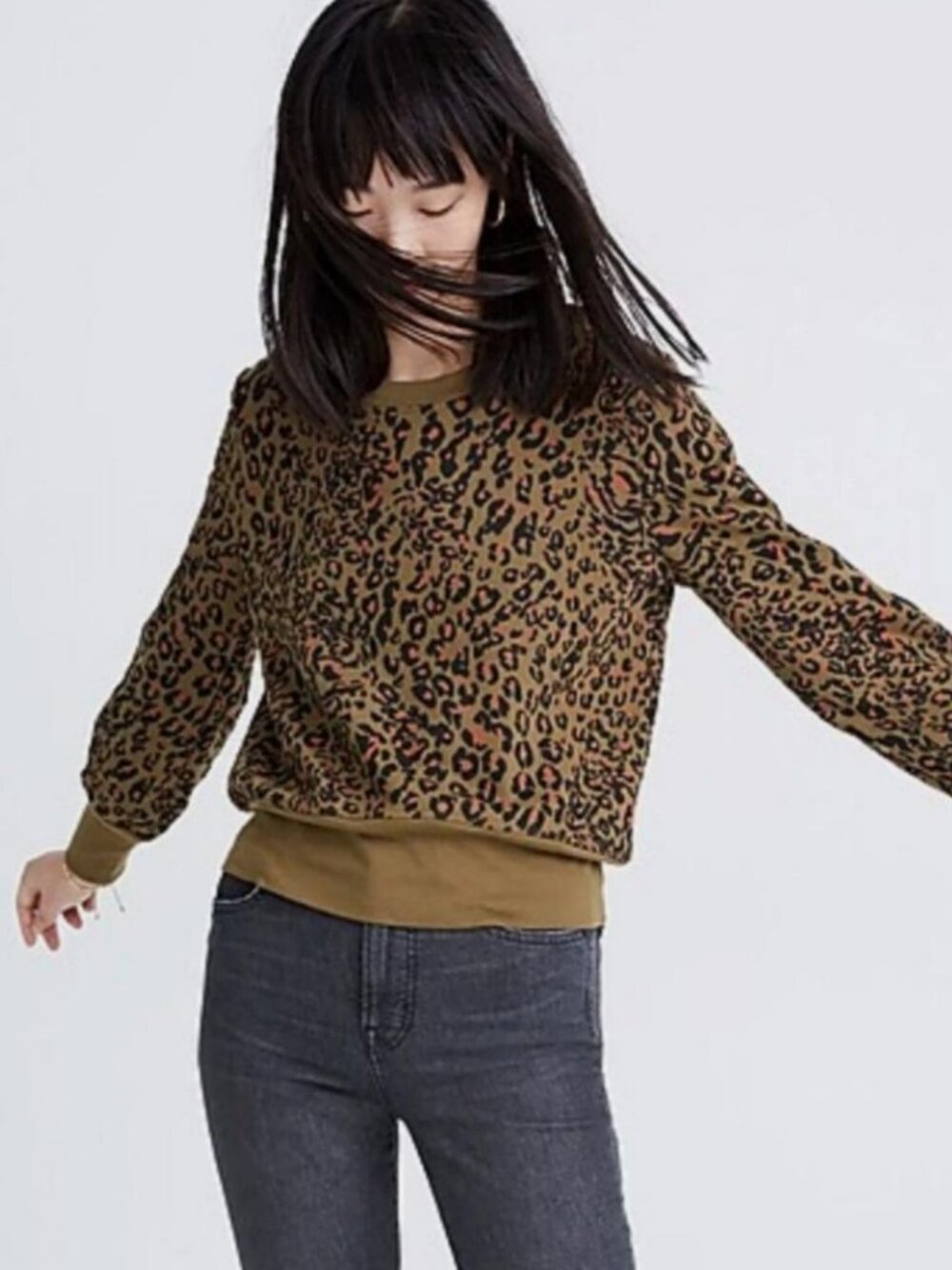 Madewell Women's Leopard Sweatshirt